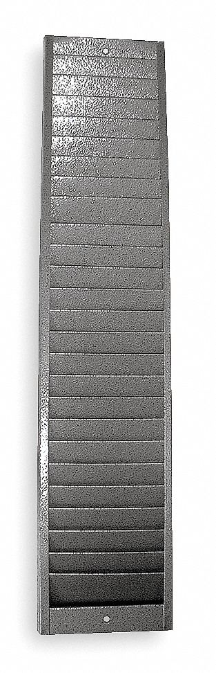 Badge Rack: Wall Mount, 25 Badges, 1-1/2 in Pocket Size
