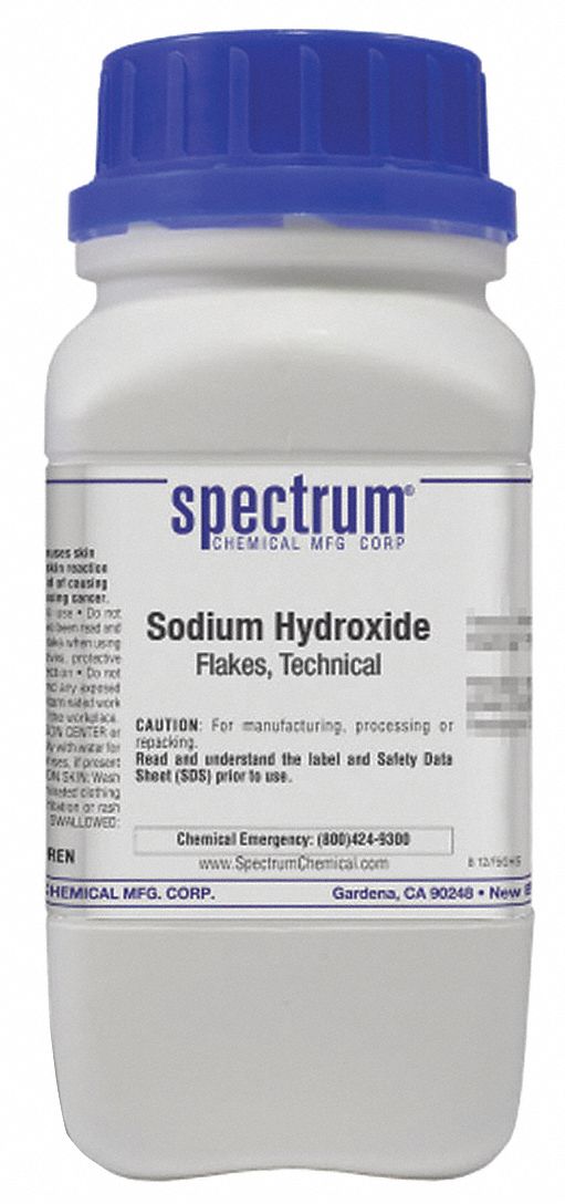 Sodium Hydroxide: Lab, 500 g, 1310-73-2, 50%w/w Concentration, Inorganic/Salt, Powder, Bottle, 1