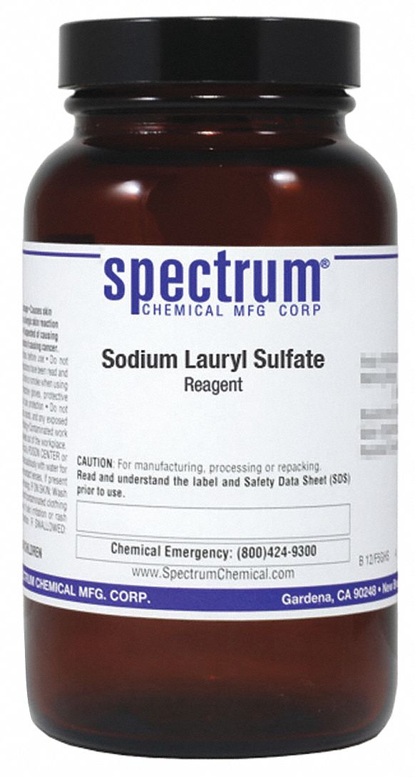 Sodium Lauryl Sulfate: Lab, 100 g, 151-21-3, Reagent, Powder, Bottle, Amber Glass, 1