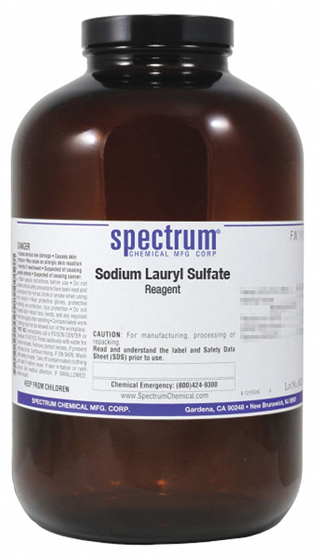 Sodium Lauryl Sulfate: Lab, 1 kg, 151-21-3, Reagent, Powder, Bottle, Amber Glass, 1