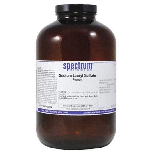 Sodium Lauryl Sulfate, FCC: 151-21-3, 288.38, C12H25O4SNa, Plastic, Bottle,  FCC, Analytical Reagents