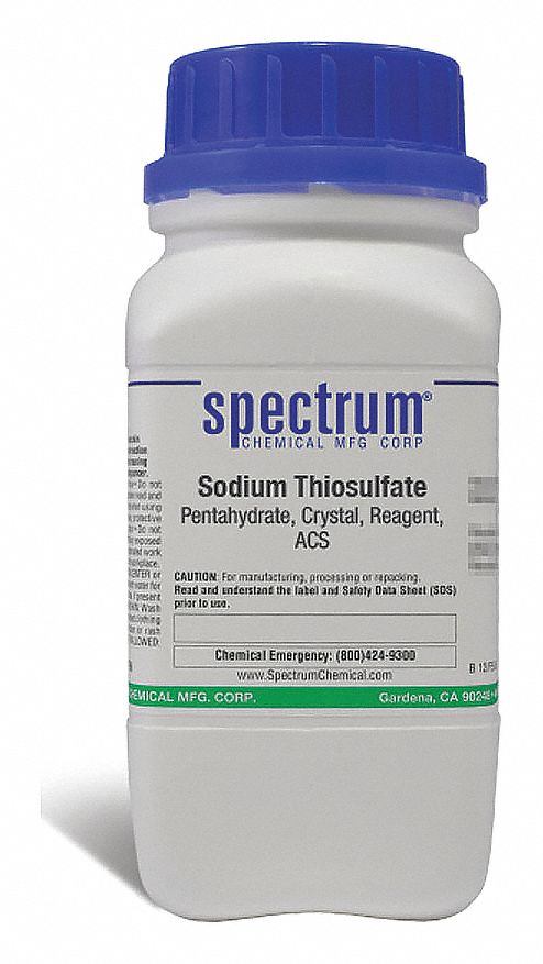 Sodium Thiosulfate - Pentahydrate: ACS, 500 g, 10102-17-7, Reagent, Powder, Bottle, Plastic, 1