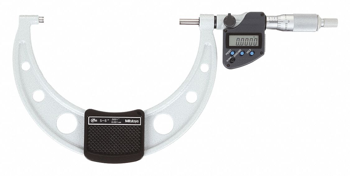 MICROMETRE NUMERIQUE,EXTERIEUR,5 A 6 PO