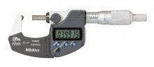 Digital Spherical Face Micrometer: 0 in to 1 in /0 mm to 25.4 mm, Digital, Cabled, IP65