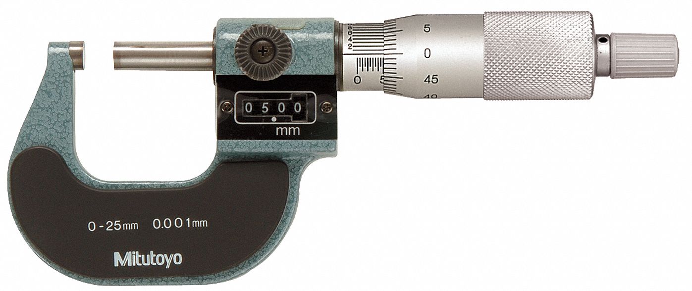 0-1"Solid Metal Frame Outside Micrometer Digital Counter Ratchet Stop .0001"Grad 