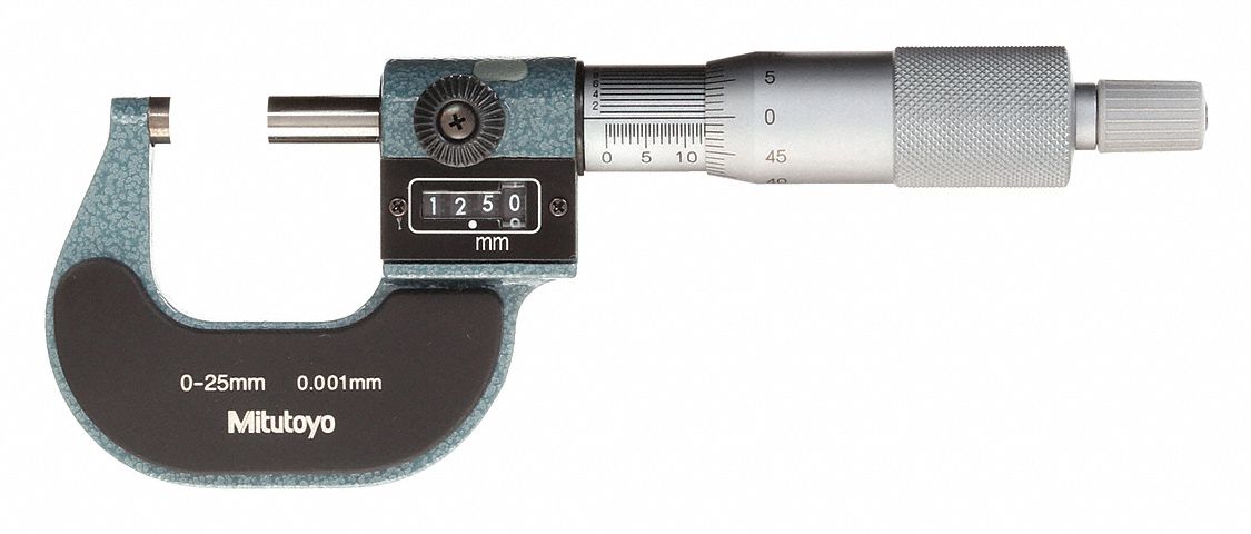 MICROMÈTRE NUMÉRIQUE EXTÉRIEUR À COMPTEUR, 0-25MM