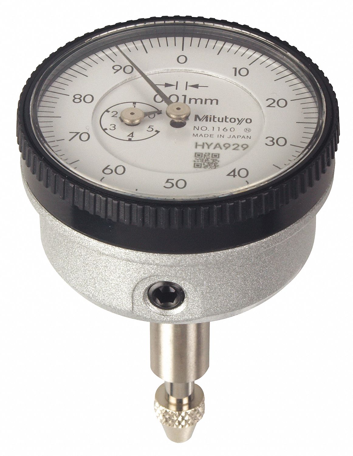 MITUTOYO Back Plunger Dial Indicator 0 to 5 mm Range, Continuous