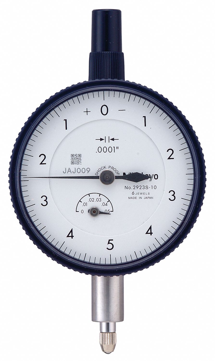 MITUTOYO Balanced Reading Dial Indicator, AGD 2, 2.240" Dial Size, 0 to 0.050" Range 6NRA8