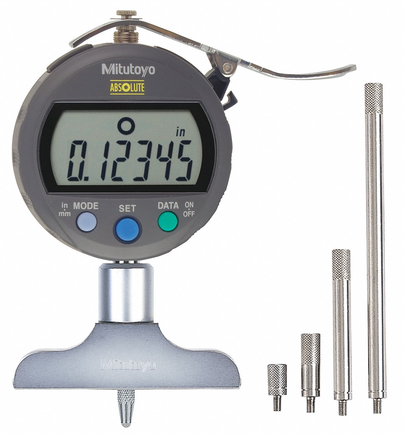 MITUTOYO Electronic Digital Depth Gage, 0 to 8 in Range, 0.00005 in /0 ...