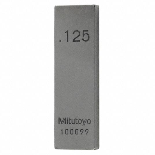 MITUTOYO Rectangular Gauge Block Rectangular, 0.125 in Nominal Size, 4