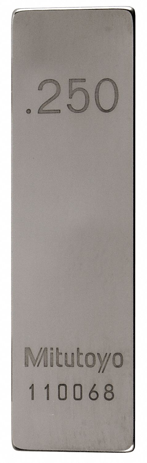 Rectangular Gauge Block: Rectangular, 0.25 in Nominal Size, 4 microinch Tolerance