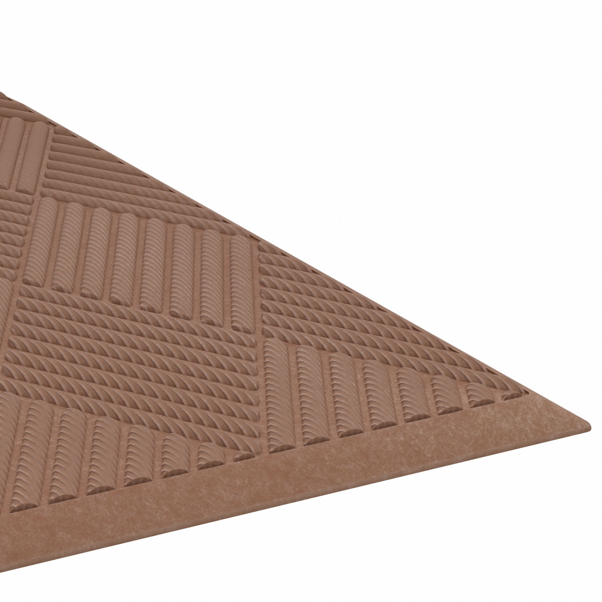 ENTRANCE MAT, DIAMOND, OUTDOOR, HEAVY, 2 X 3 FT, ⅜ IN THICK, PP/RUBBER, BROWN