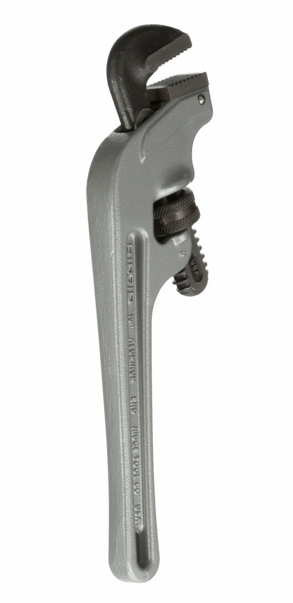 RIDGID End Pipe Wrench, Aluminum, Jaw Capacity 1 1/2 in, Serrated