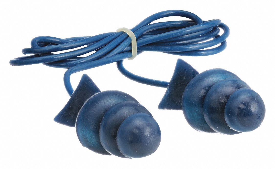 Ear Plugs, Corded, Flanged, 27dB, PR