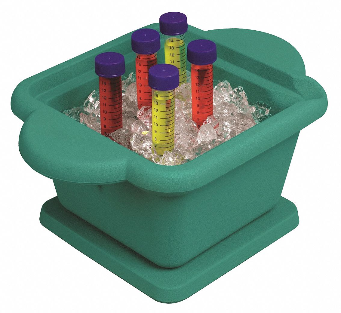 HEATHROW SCIENTIFIC Ice Pan, Polyurethane, Green, 5 in Overall Height