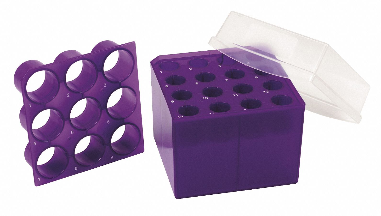 HEATHROW SCIENTIFIC, Polypropylene, Purple, Conical Tube Storage Box