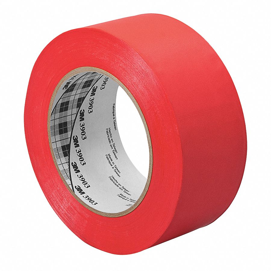 3M 1.5-50-3903-RED Duct Tape,1-1/2 in x 50 yd,6.5 Mil,red
