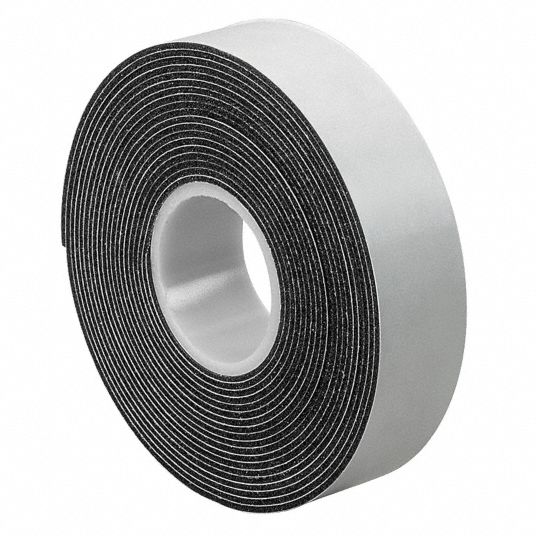 PVC Foam Tape, Single Sided Adhesive Vinyl Foam Tape - Black or Gray