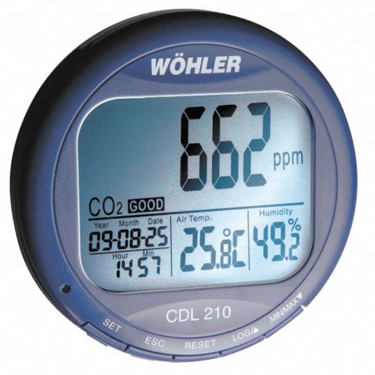 WOHLER, 5%to 95% Relative Humidity Measured, 14°F to 140°F, Data Logger ...
