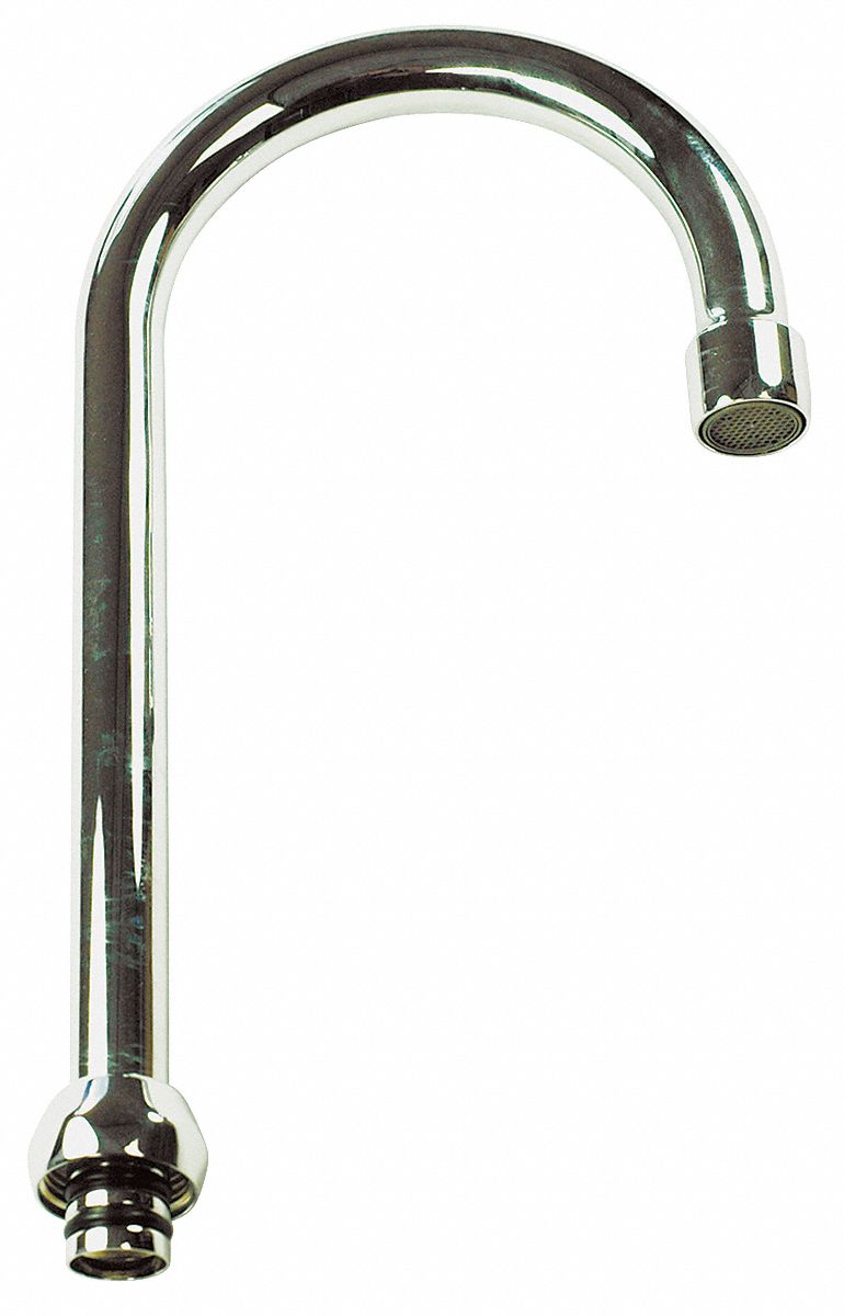 SPOUT: GOOSENECK FAUCET SPOUT, FITS AMERICAN STANDARD BRAND, CHROME FINISH