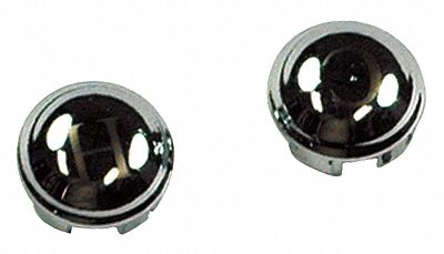 Index Button: Plastic, Polished Chrome, For Cold/Hot Handle Type, Text Index