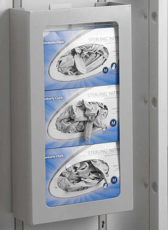 Glove Box Holder: 4 in Overall Ht, 18 3/8 in Overall Wd, 10 1/8 in Overall Dp, Polymer, White