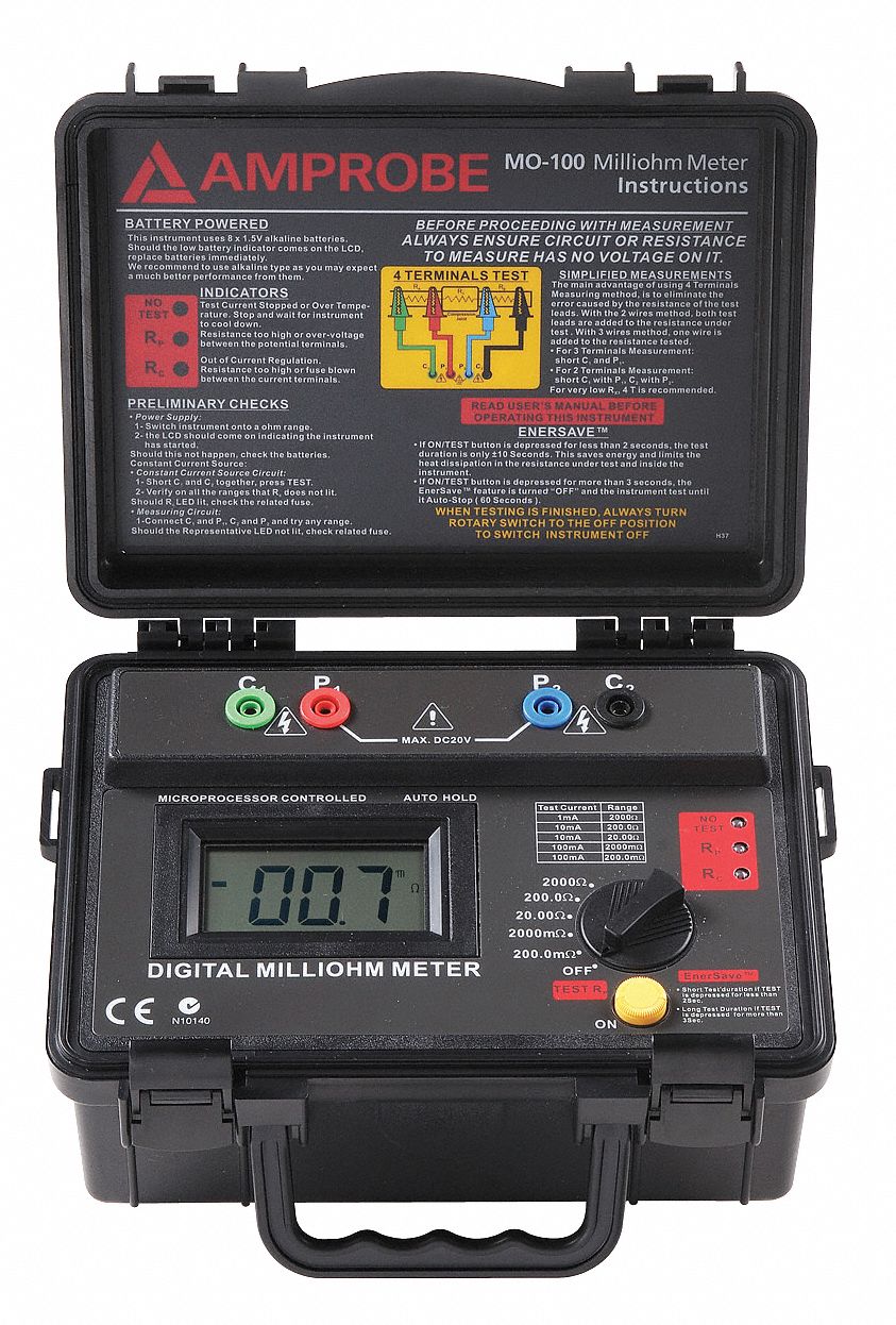 MILLI OHMMETER,3 DIGITS,LCD DISPLAY