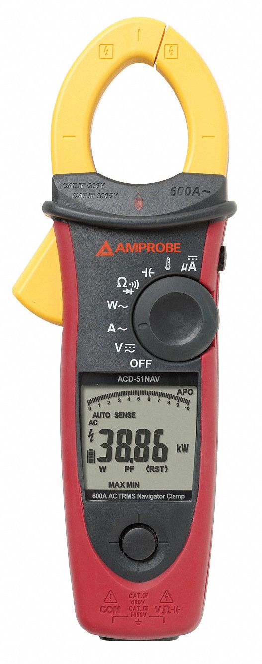 CLAMP-ON POWER METER,1 YR WARRANTY