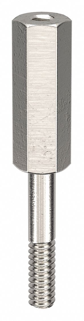 Standoff: Male x Female, 1 1/2 in Lg, Hex, Aluminum, Plain, 1/4 in Hex Wd, Aluminum, Aluminum, 10 PK