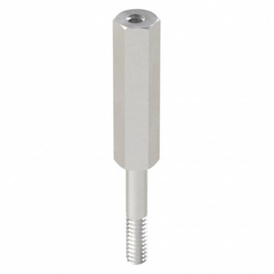 Hex Standoff, Male-Female, Aluminum, Plain Finish, 6-32 inch Screw