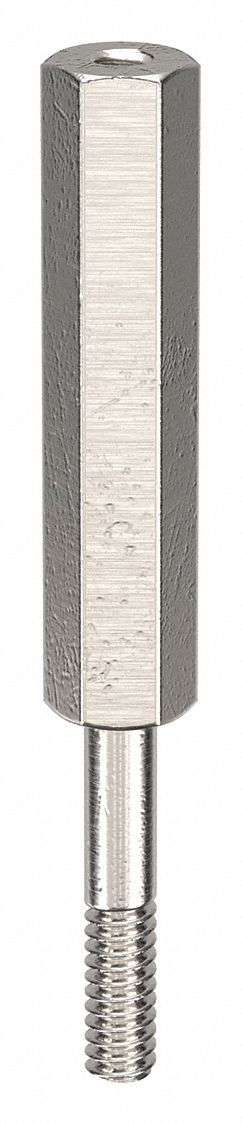 Standoff: Male x Female, 2 1/2 in Lg, Hex, Aluminum, Plain, 1/4 in Hex Wd, Aluminum, Aluminum, 10 PK