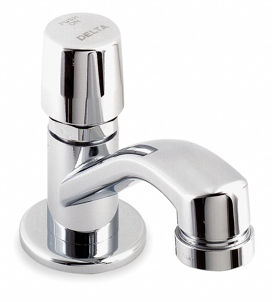Delta Faucet Company Low Arc Bathroom Sink Faucet Metering