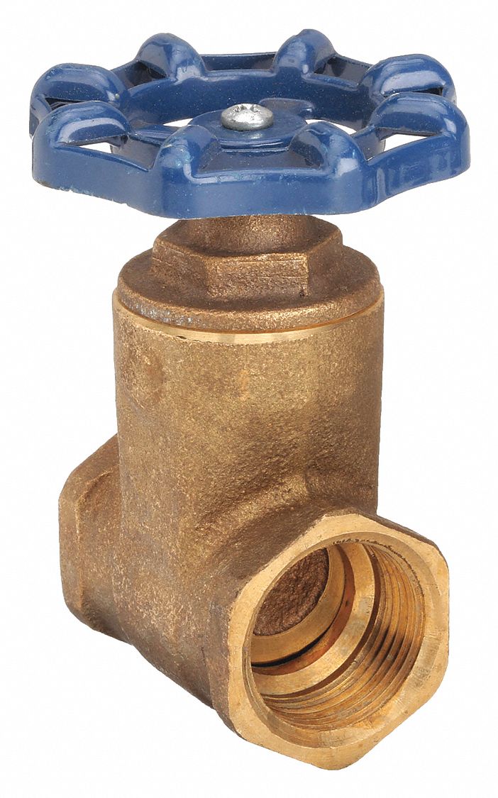 GATE VALVE: 1 IN, BRONZE, NON-RISING, FNPT X FNPT, 200 PSI MAX. PRESSURE (CWP), WHEEL