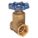 GATE VALVE: 1 IN, BRONZE, NON-RISING, FNPT X FNPT, 200 PSI MAX. PRESSURE (CWP), WHEEL