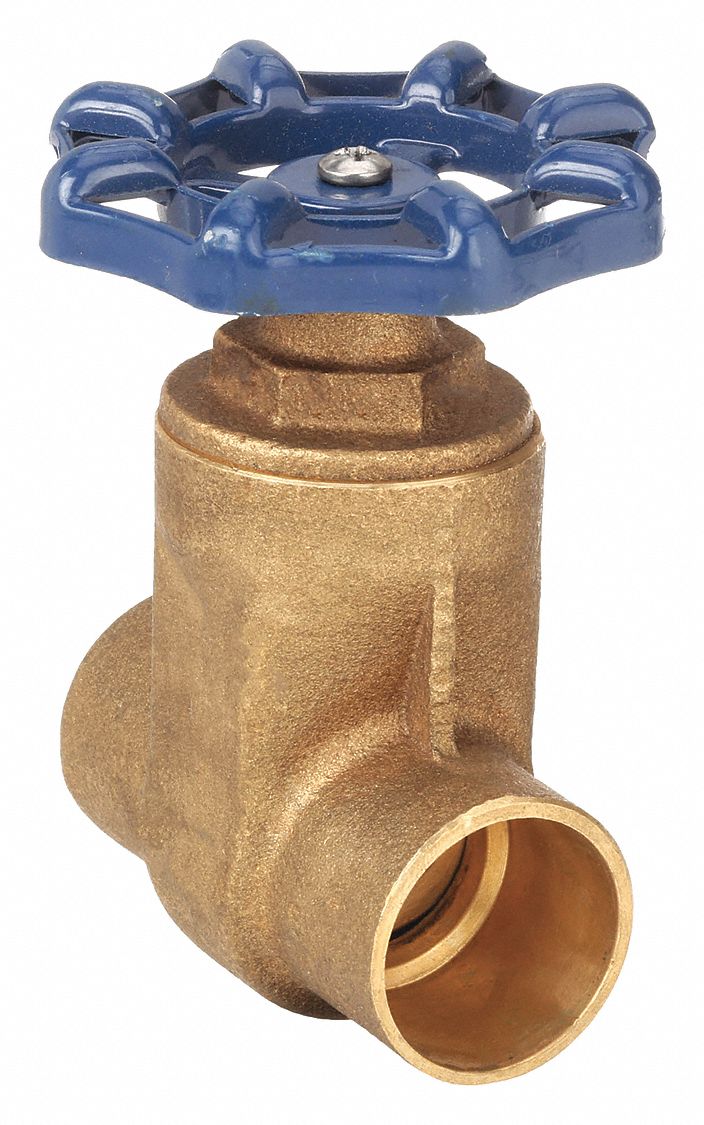 GATE VALVE: 1 IN, BRONZE, NON-RISING, FNPT X FNPT, 200 PSI MAX. PRESSURE (CWP), WHEEL