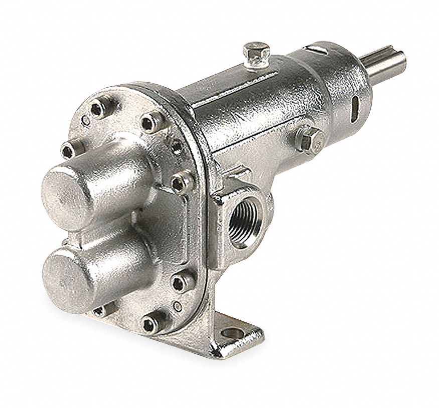 316 Stainless Steel Rotary Gear Pump Head, Pedestal Design Grainger