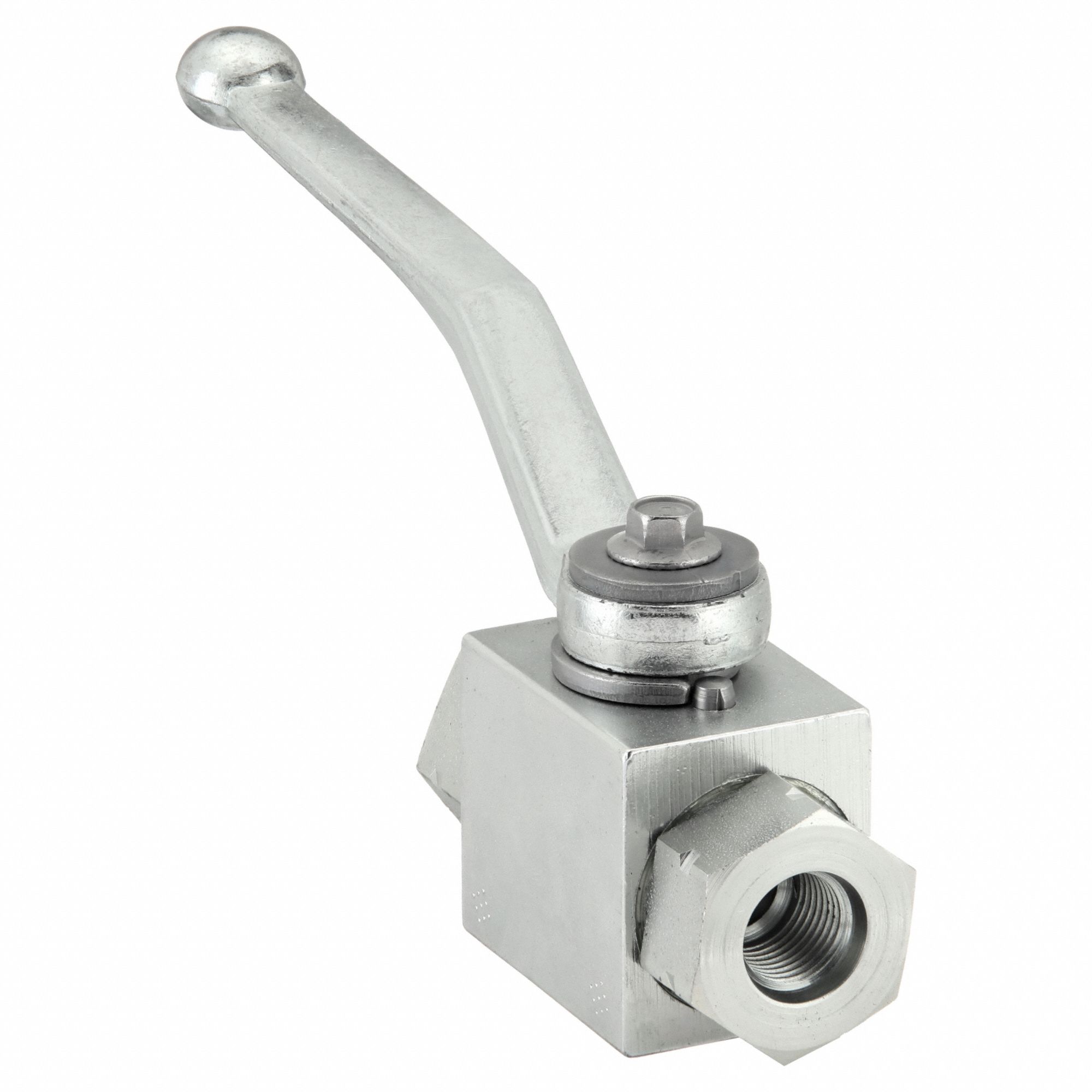 Hydraulic Ball Valve: Not Lockable, 4.53 in Handle Lg, Two Positions, Two-Way Ways, NPT, BV