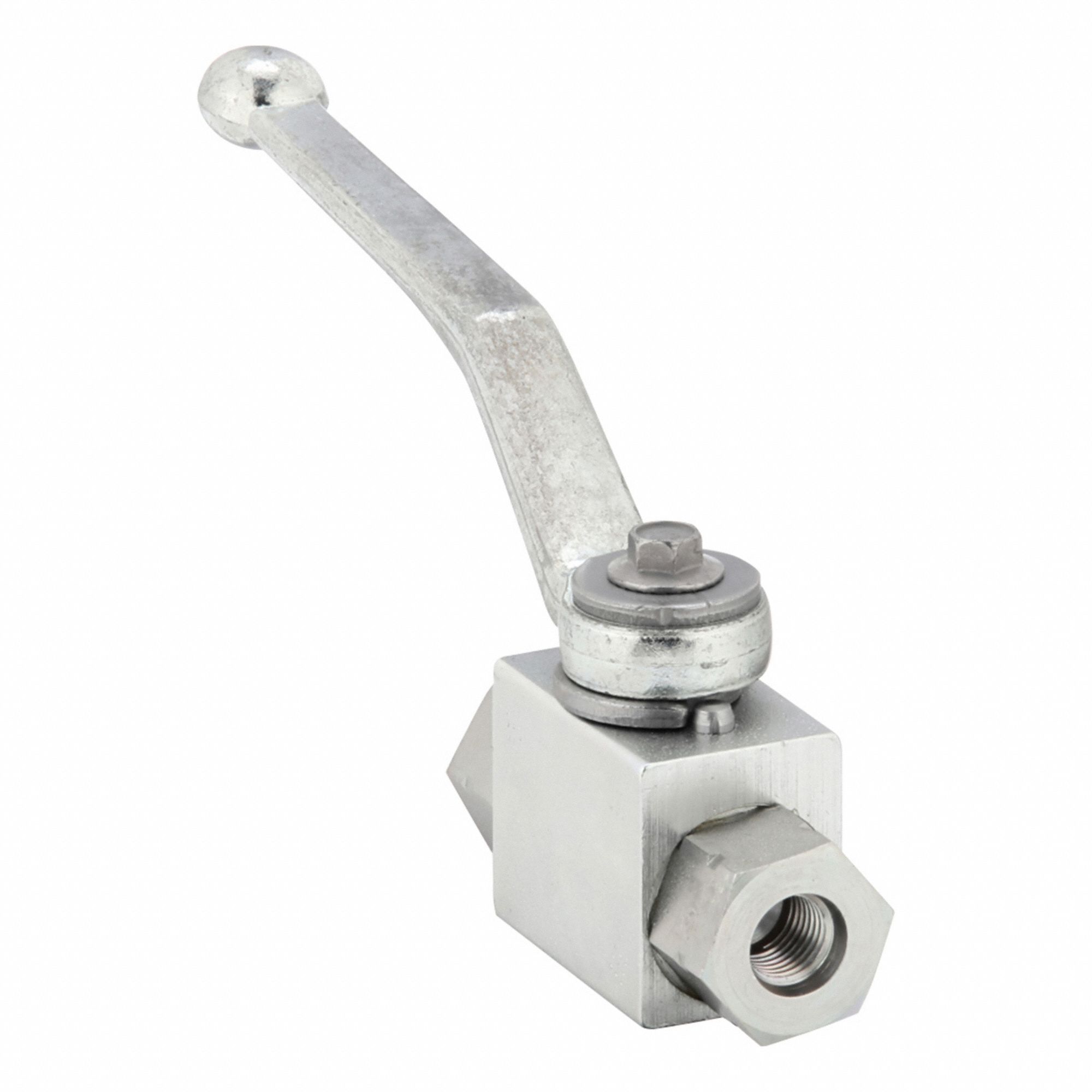 Hydraulic Ball Valve: Not Lockable, 4.53 in Handle Lg, Two Positions, Two-Way Ways, Female