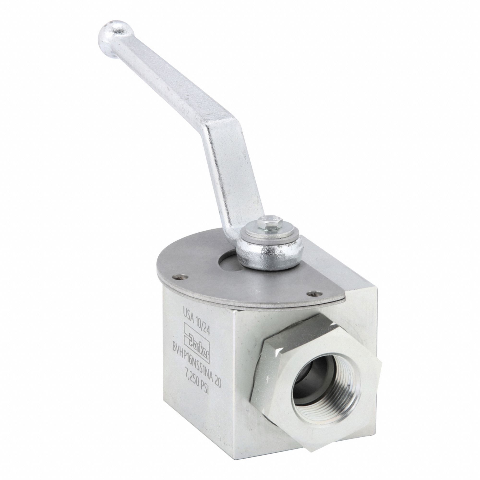 Hydraulic Ball Valve: Lockable, 6.73 in Handle Lg, Two Positions, Two-Way Ways, 1 in NPT, NPT