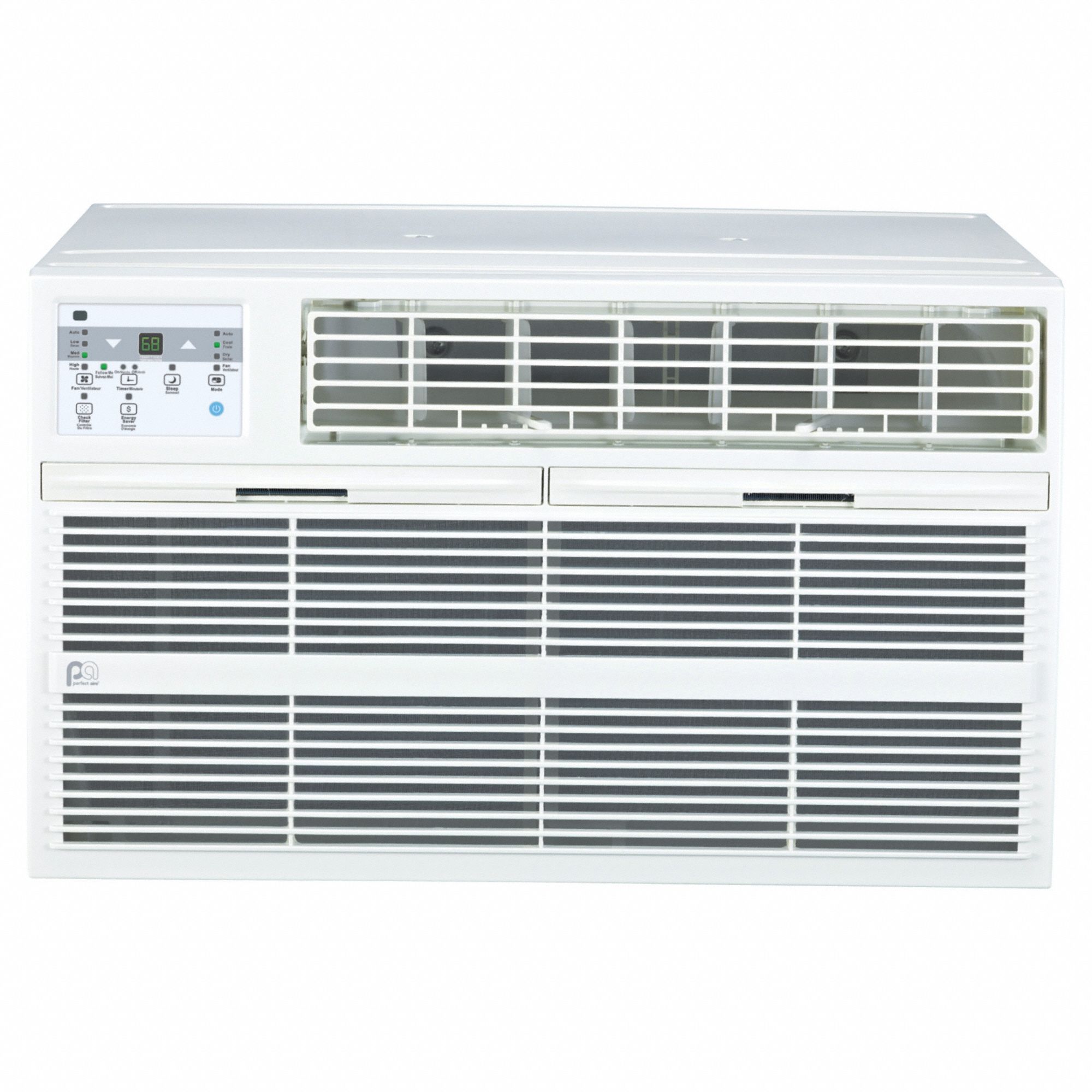 Through-the-Wall Air Conditioner: 400 sq ft – 450 sq ft, 115V AC, 10, 000 BtuH, 5-15P
