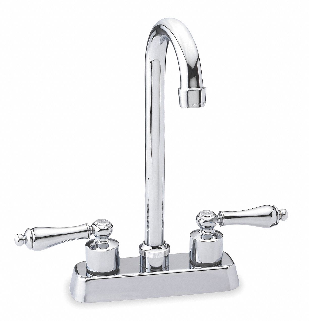 TRIDENT Chrome, Gooseneck, Bathroom Sink Faucet, Manual Faucet Activation, 1.8 gpm 5DJD65DJD6