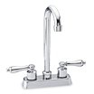 Gooseneck-Spout Dual-Lever-Handle Two-Hole Centerset Deck-Mount Kitchen Sink Faucets image