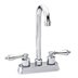 Gooseneck-Spout Dual-Lever-Handle Two-Hole Centerset Deck-Mount Kitchen Sink Faucets
