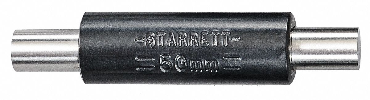 Micrometer Setting Standard: Metric, 50 mm Lg, 50 mm Included Lengths, 6.3 mm Dia
