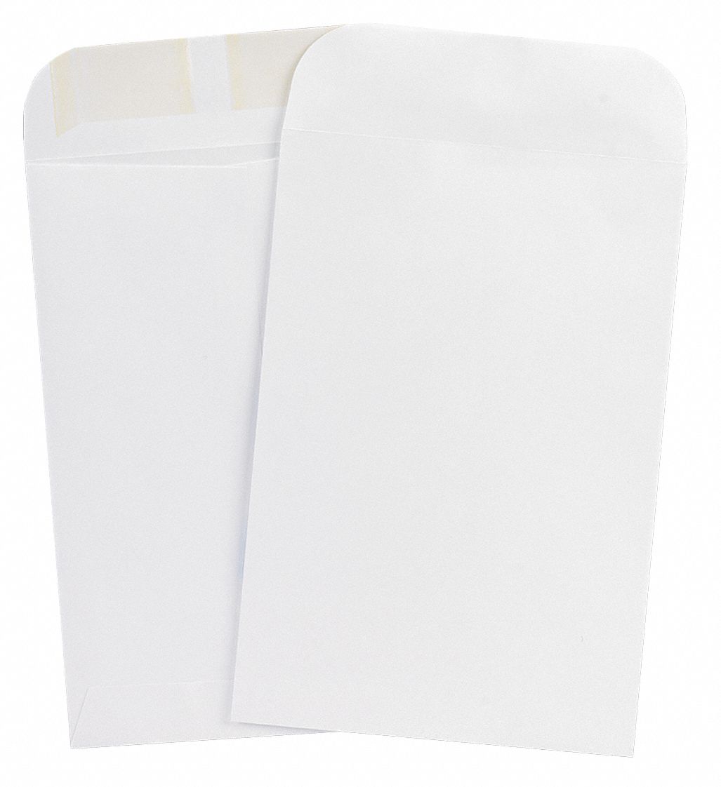Multipurpose Envelopes: #1-3/4 Envelope Size, Wove, Top, White, 500 PK