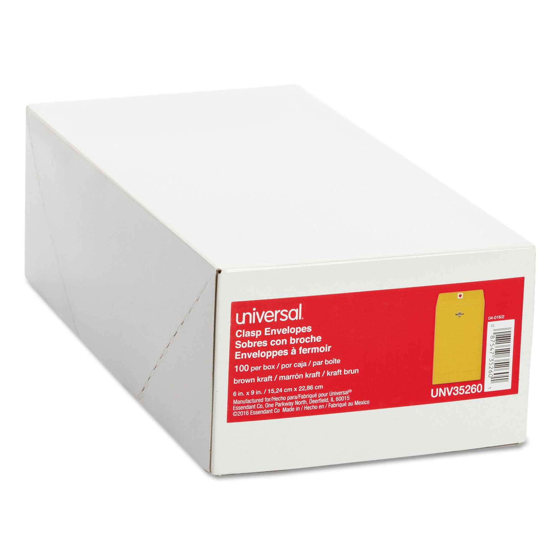 UNIVERSAL Manila Envelopes, Material Kraft, Envelope Closure Clasp with