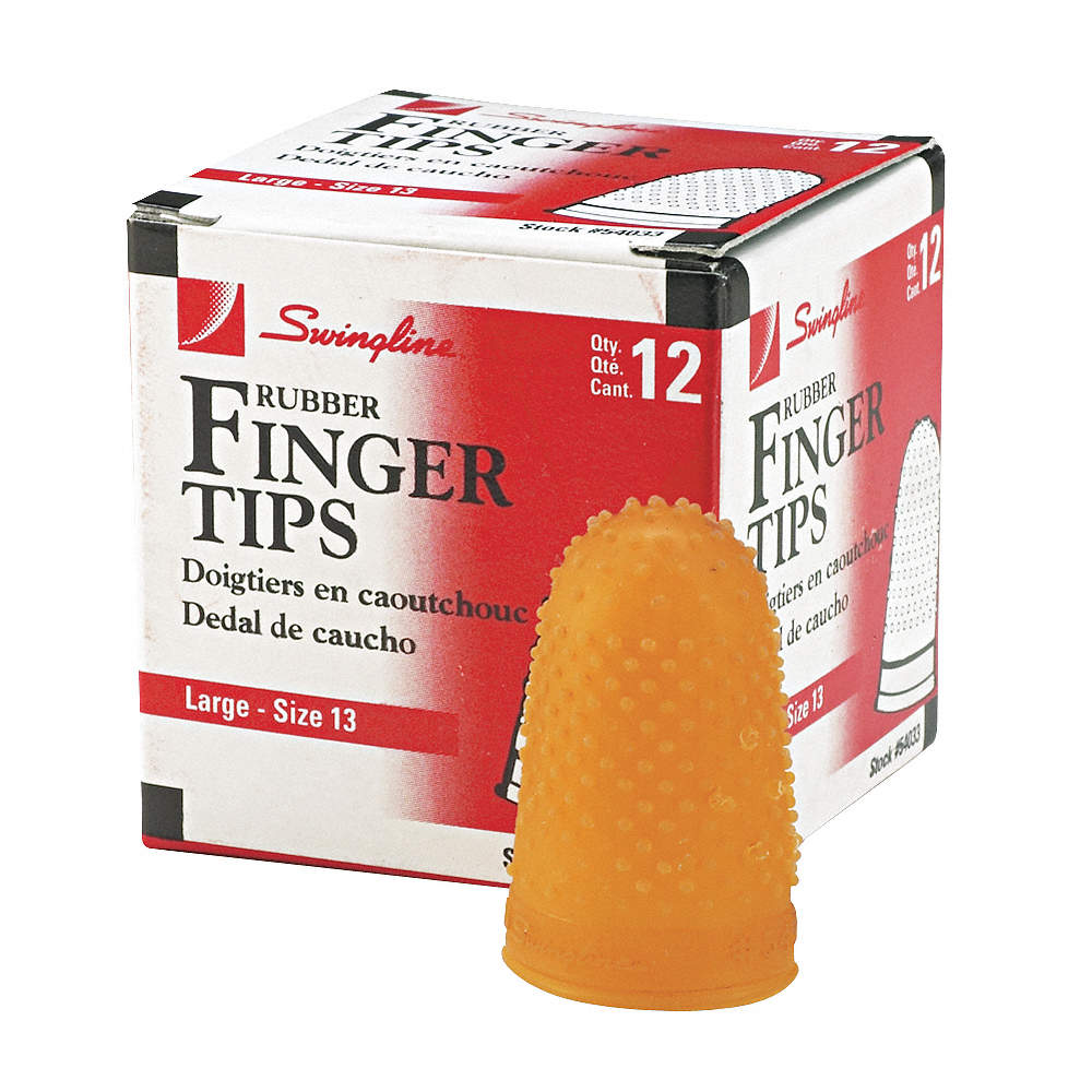 Thimbles Rubber Finger Tips Medium ,Qty=12 ,Size-12