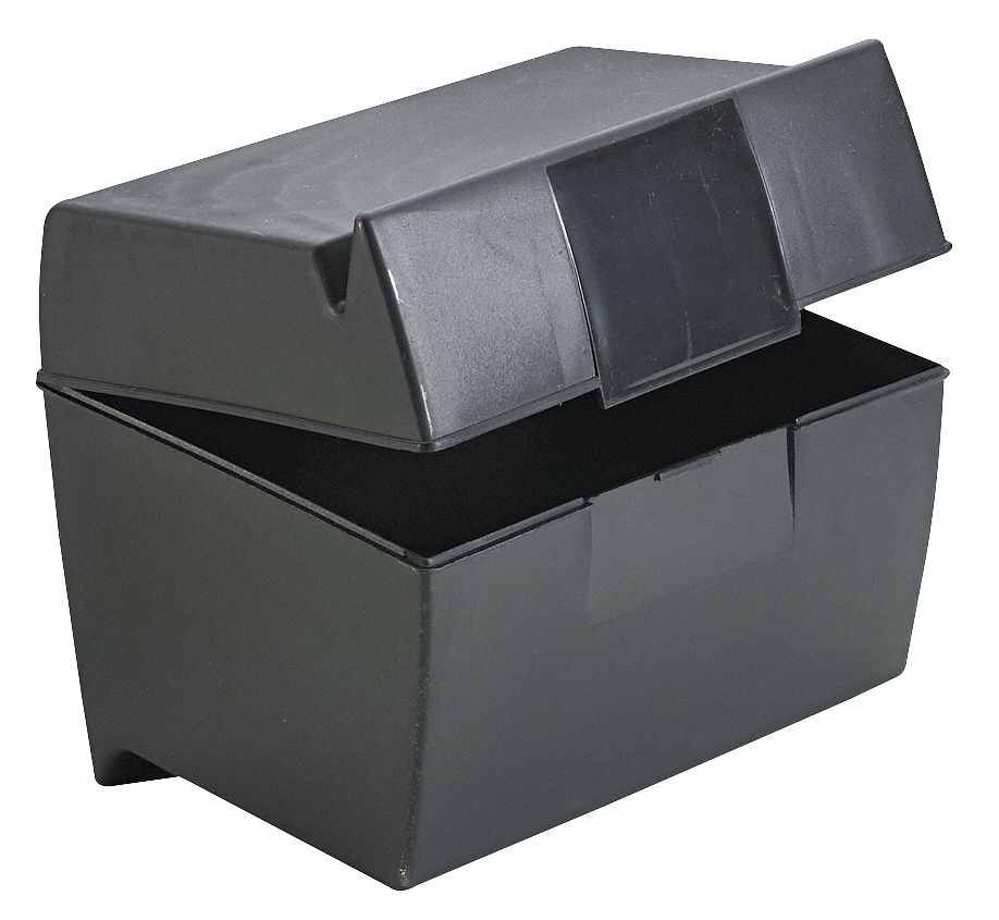 6PDW2 - Index Card File Box For 5 x 8 Cards Blk