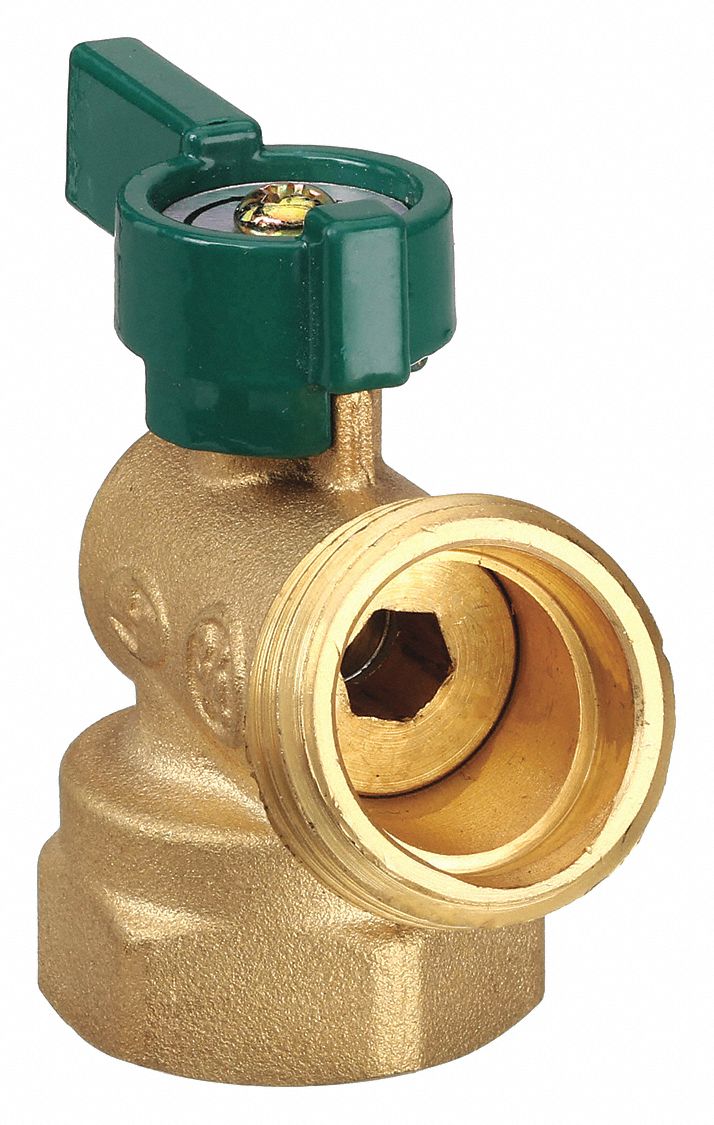 ROBINET DE PURGE DE CHAUDIÈRE À QUART DE TOUR, TAILLE DE TUYAU (VANNES) 3/4 PO, LAITON, FNPT X MGHT