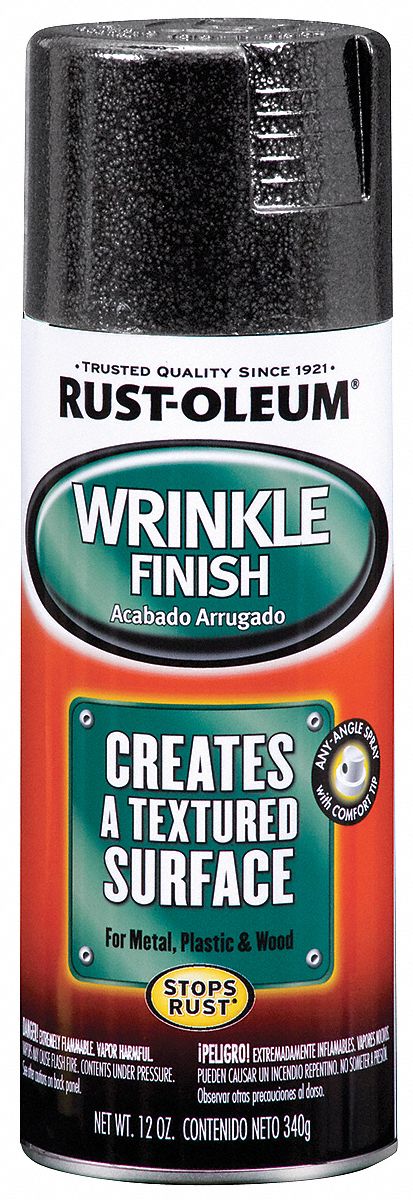 RUSTOLEUM Wrinkle Finish Spray Paint in Gloss Black for Metal, Plastic